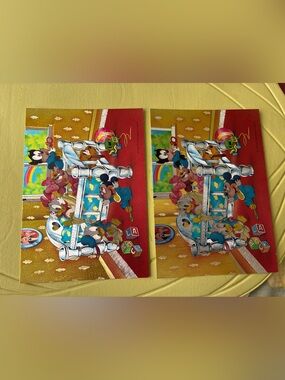 Disney Nursery Print Set - Red, Yellow, Blue Scenes